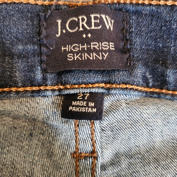 J. Crew High Rise Skinny Jeans Dark Wash, size 27 - Picture 7 of 10